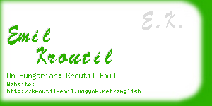 emil kroutil business card